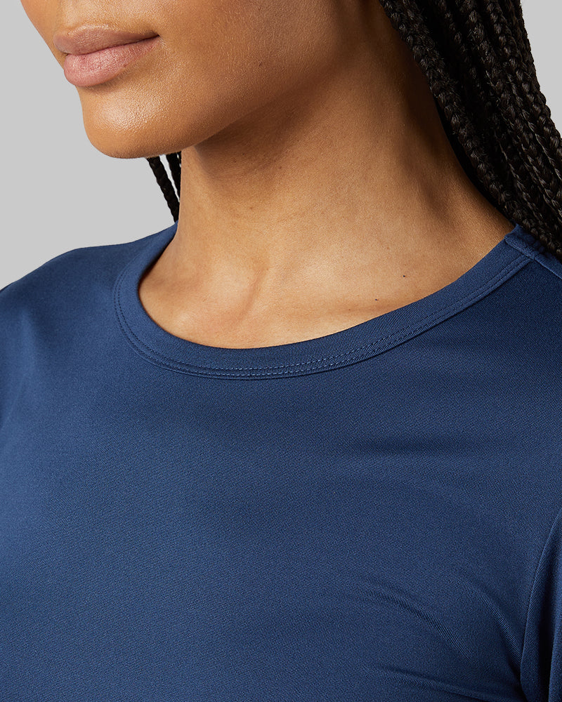 32 Degrees Sargasso Sea _ Women's Lightweight Baselayer Crew Top {model: Dido is 5'9"and size 4 wearing size S}{bottom}{right} {bottom}{right}