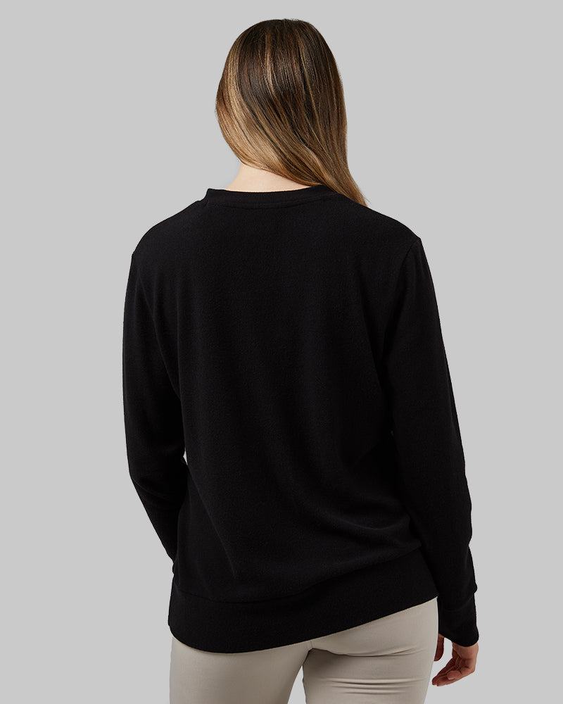 32 Degrees Black _ Women's soft sweater Knit Cardigan {model: Julia is 5'8"and size 4 wearing size S}{bottom}{right} {bottom}{right}