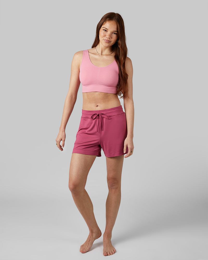 32 Degrees Wild Rose _ Women's scoop Longline Comfort Bra {model: Izzy is 5'9"and size 4 wearing size S}{bottom}{right} {bottom}{right}
