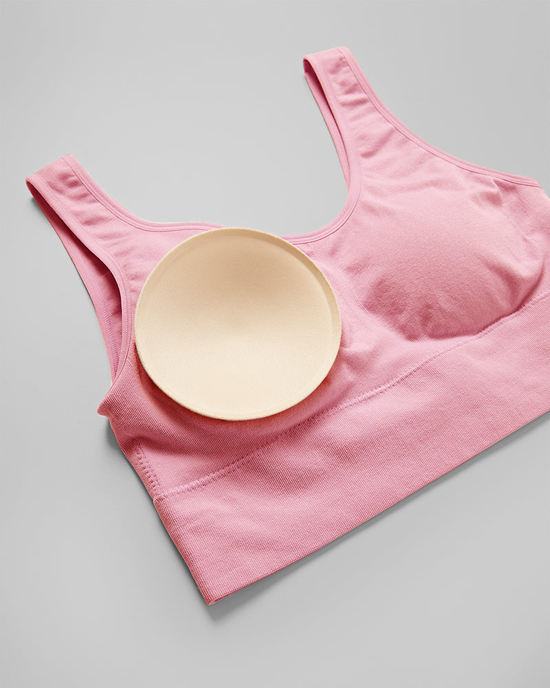 32 Degrees Wild Rose _ Women's scoop Longline Comfort Bra {model: Izzy is 5'9"and size 4 wearing size S}{bottom}{right} {bottom}{right}