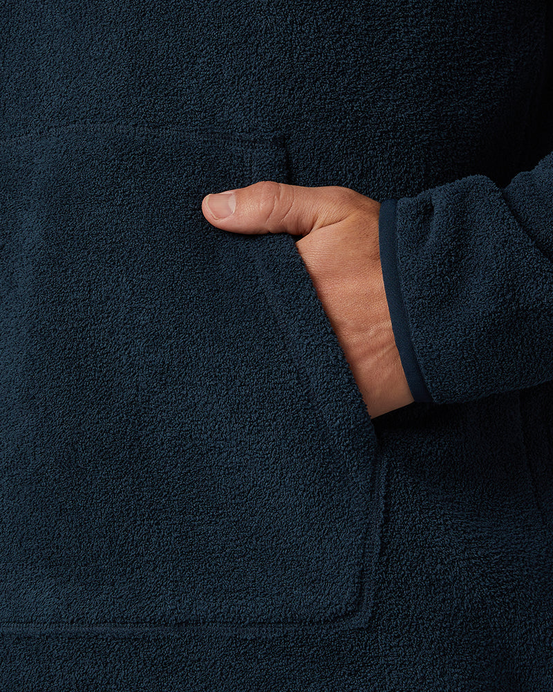 32 Degrees Eclipse _ Men's Thermal Fleece 1/4 Zip Top {model: Eduardo is 6'1", wearing size M}{bottom}{right} {bottom}{right}