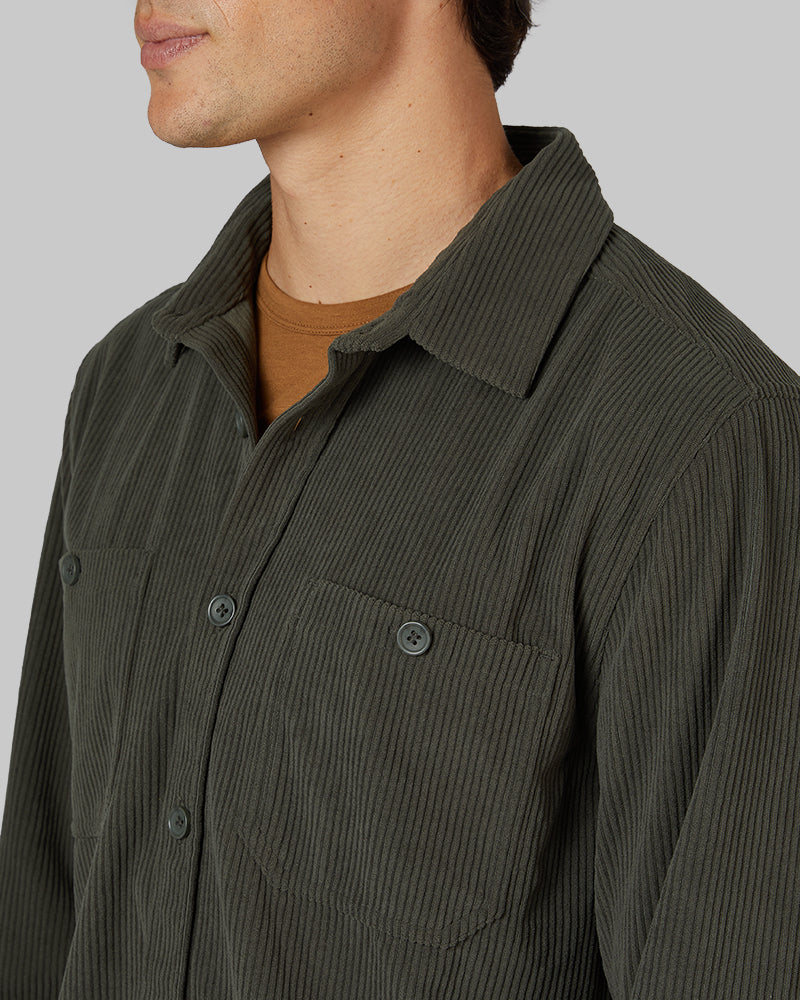 32 Degrees Chimera _ Men's Corduroy shirt Jacket {model: Brent is 6'1", wearing size M}{bottom}{right} {bottom}{right}