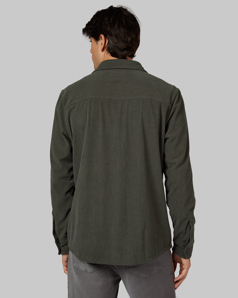 32 Degrees Chimera _ Men's Corduroy shirt Jacket {model: Brent is 6'1", wearing size M}{bottom}{right} {bottom}{right}
