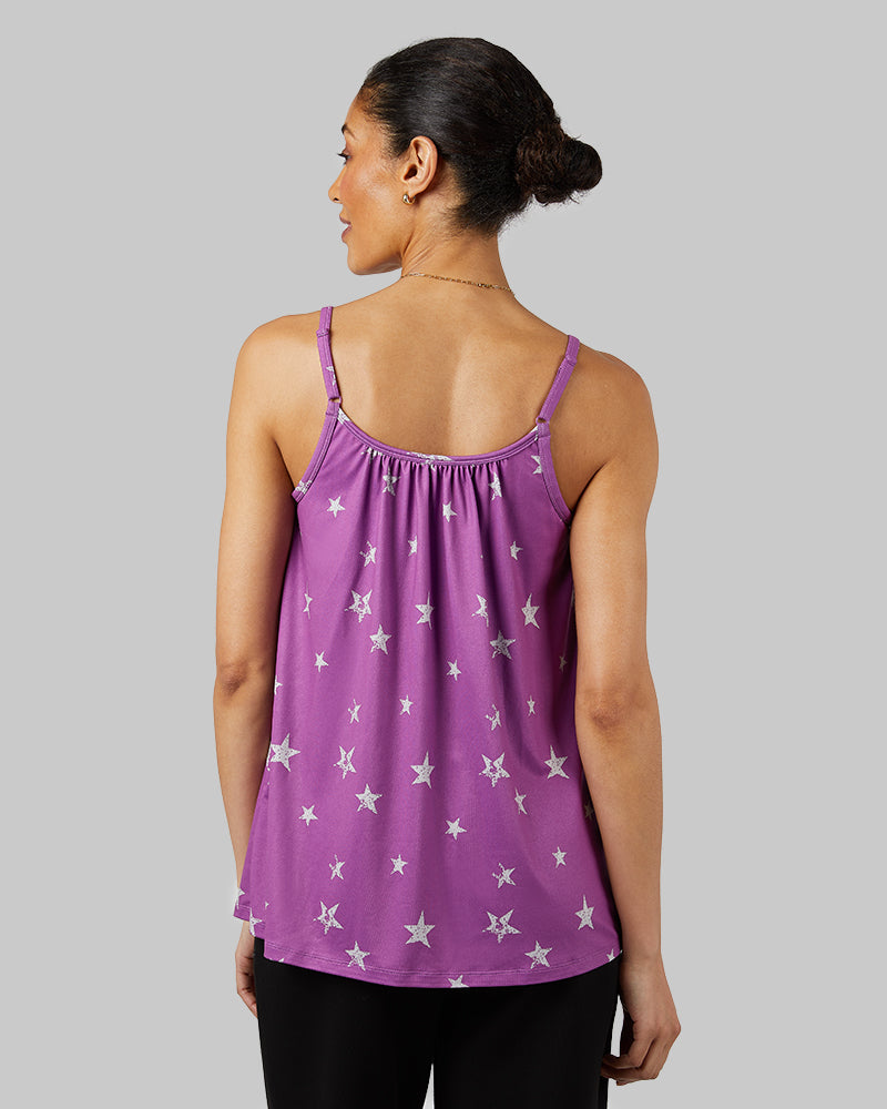 32 Degrees Dahlia Star _ Women's Cool Printed Flowy Bra Cami {model: Marybeth is 5'8"and size 2 wearing size S}{bottom}{right} {bottom}{right}