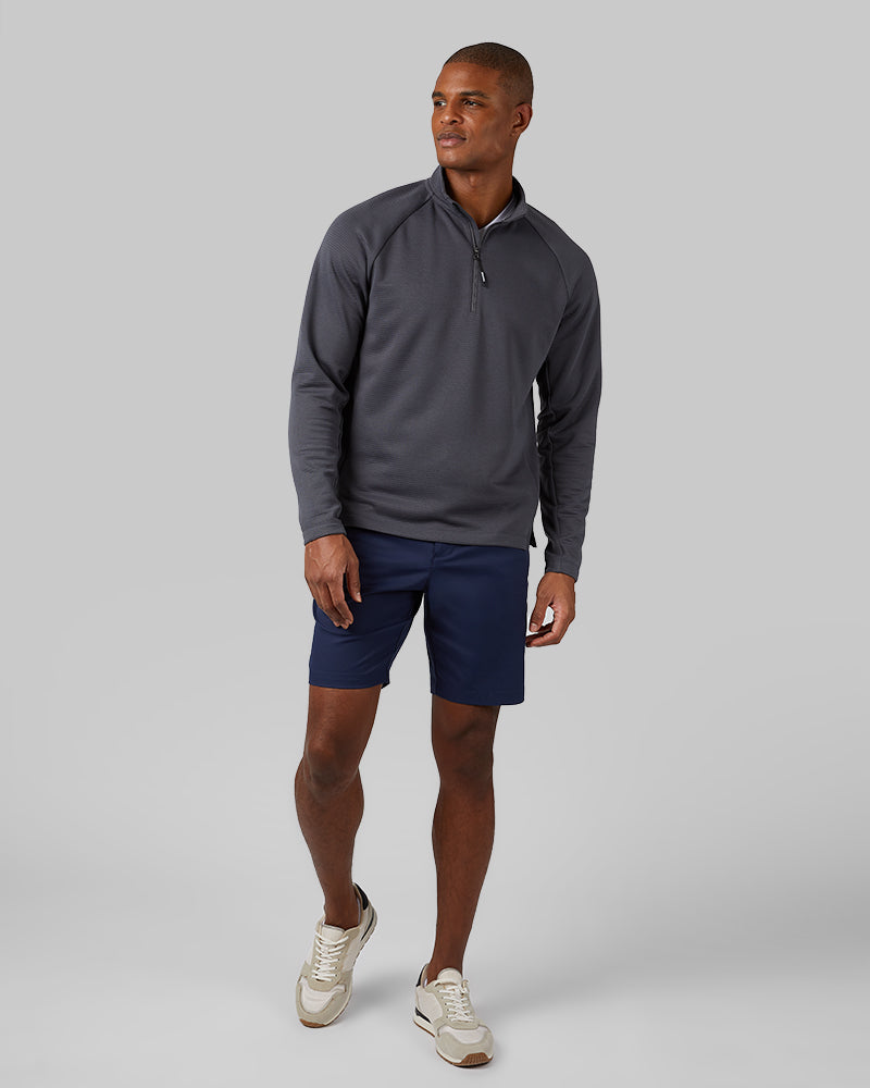 32 Degrees Iron _ Men's sport Motion 1/4 Zip Top {model: Isaiah is 6'2", wearing size M}{bottom}{right} {bottom}{right}
