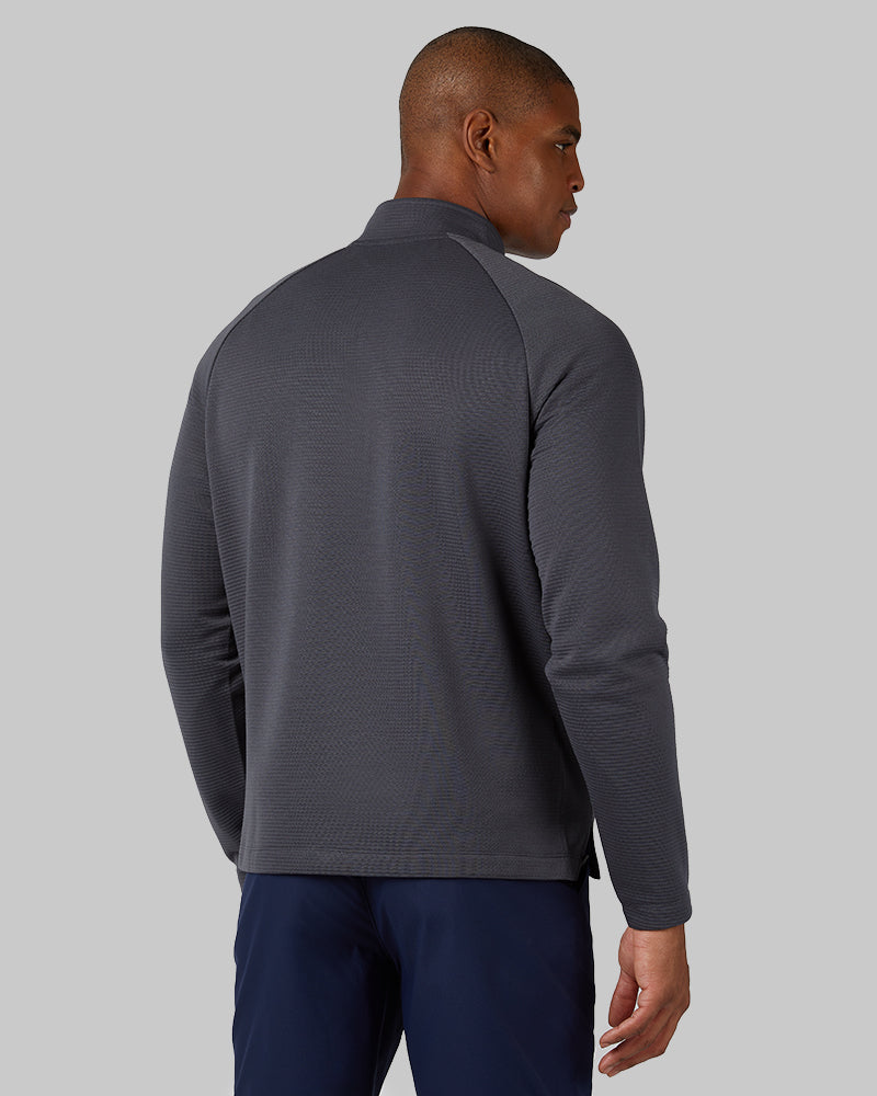 32 Degrees Iron _ Men's sport Motion 1/4 Zip Top {model: Isaiah is 6'2", wearing size M}{bottom}{right} {bottom}{right}