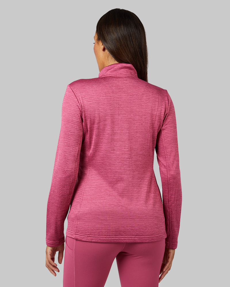 32 Degrees Malaga Space Dye _ Women's Grid Tech Full-Zip {model: Shelby is 5'9"and size 4 wearing size S}{bottom}{right} {bottom}{right}