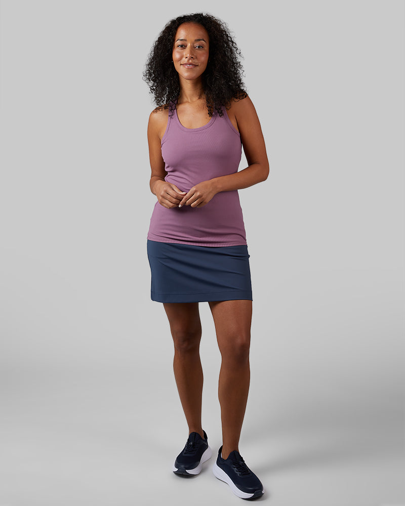 32 Degrees Grapeade _ Women's soft Rib Racerback Bra Tank {model: Malika is 5'7"and size 12 wearing size L}{bottom}{right} {bottom}{right}