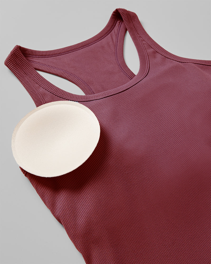 32 Degrees Wella Rose _ Women's soft Rib Racerback Bra Tank {model: Allison is 5'9"and size 14 wearing size L}{bottom}{right} {bottom}{right}