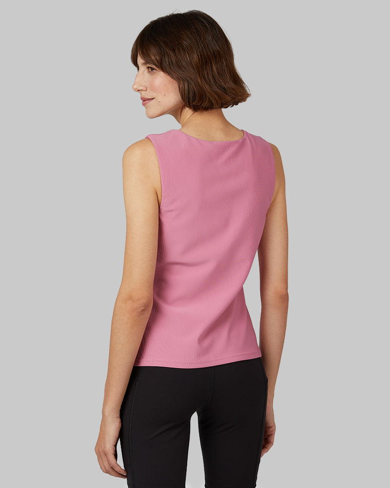 32 Degrees Rose _ Women's Active Rib Bra Tank {model: Kathie is 5'9"and size 4 wearing size S}{bottom}{right} {bottom}{right}