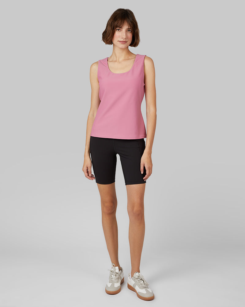 32 Degrees Rose _ Women's Active Rib Bra Tank {model: Kathie is 5'9"and size 4 wearing size S}{bottom}{right} {bottom}{right}