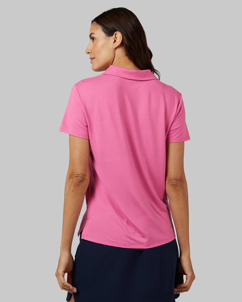 32 Degrees Gin Fizz _ Women's Cool Fitted Polo {model: Florentina is 5'10"and size 4 wearing size S}{bottom}{right} {bottom}{right}