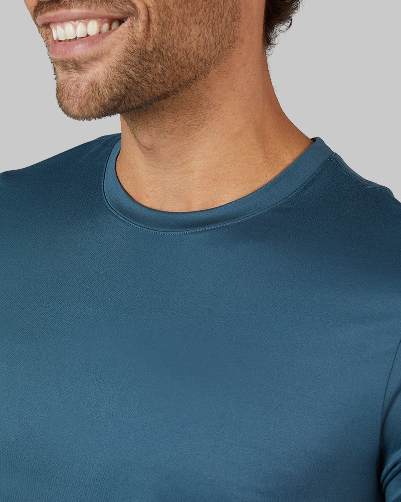 32 Degrees Stargazer _ Men's Cool Classic Crew T-shirt {model: Miguel is 6'2", wearing size M}{bottom}{right} {bottom}{right}