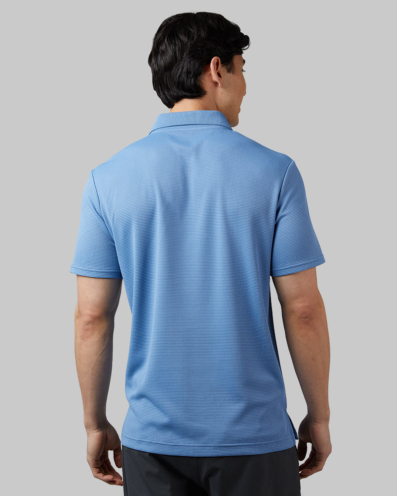 32 Degrees Chambray _ Men's Golf Polo {model: Warwick is 6'1", wearing size M}{bottom}{right} {bottom}{right}