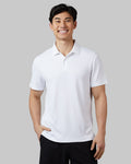 32 Degrees White _ Men's Golf Polo {model: Warwick is 6'1", wearing size M}{bottom}{right} {bottom}{right}