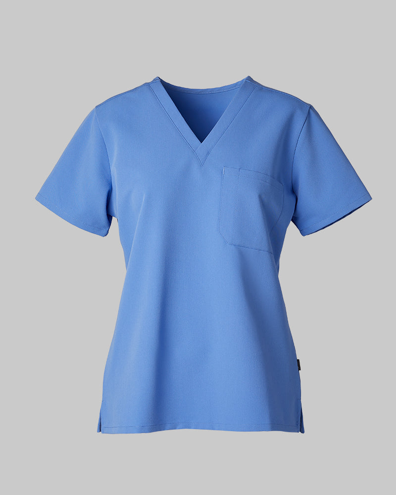 32 Degrees Blue Sky _ Womens 1-Pocket V-Neck scrub Top {bottom}{right}