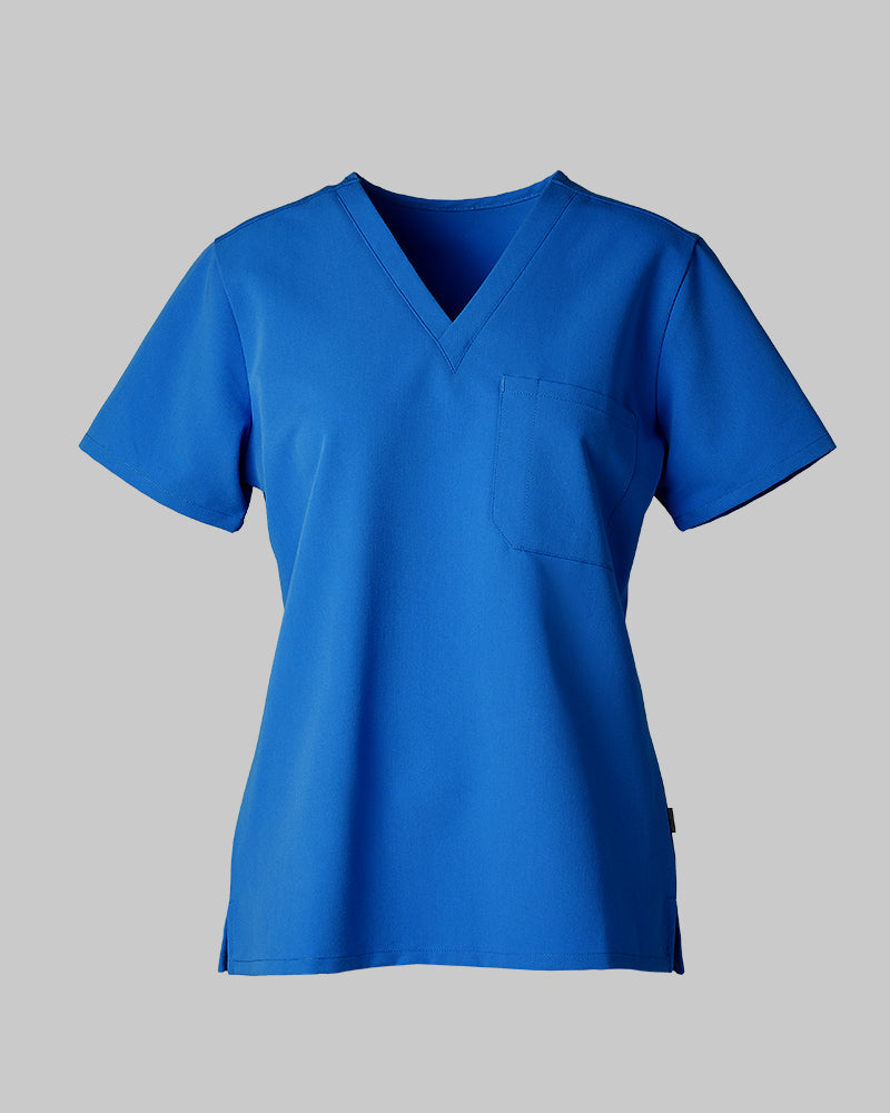 32 Degrees Royal _ Womens 1-Pocket V-Neck scrub Top {bottom}{right}