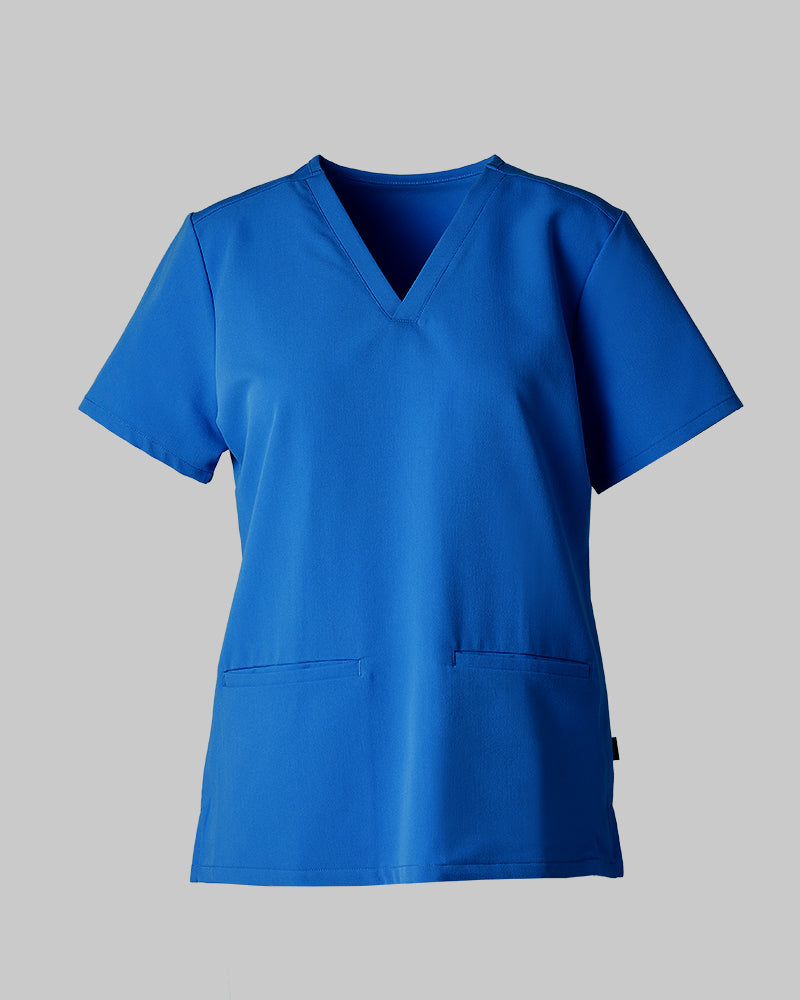 32 Degrees Royal _ Women's 2-Pocket V-Neck scrub Top {bottom}{right}