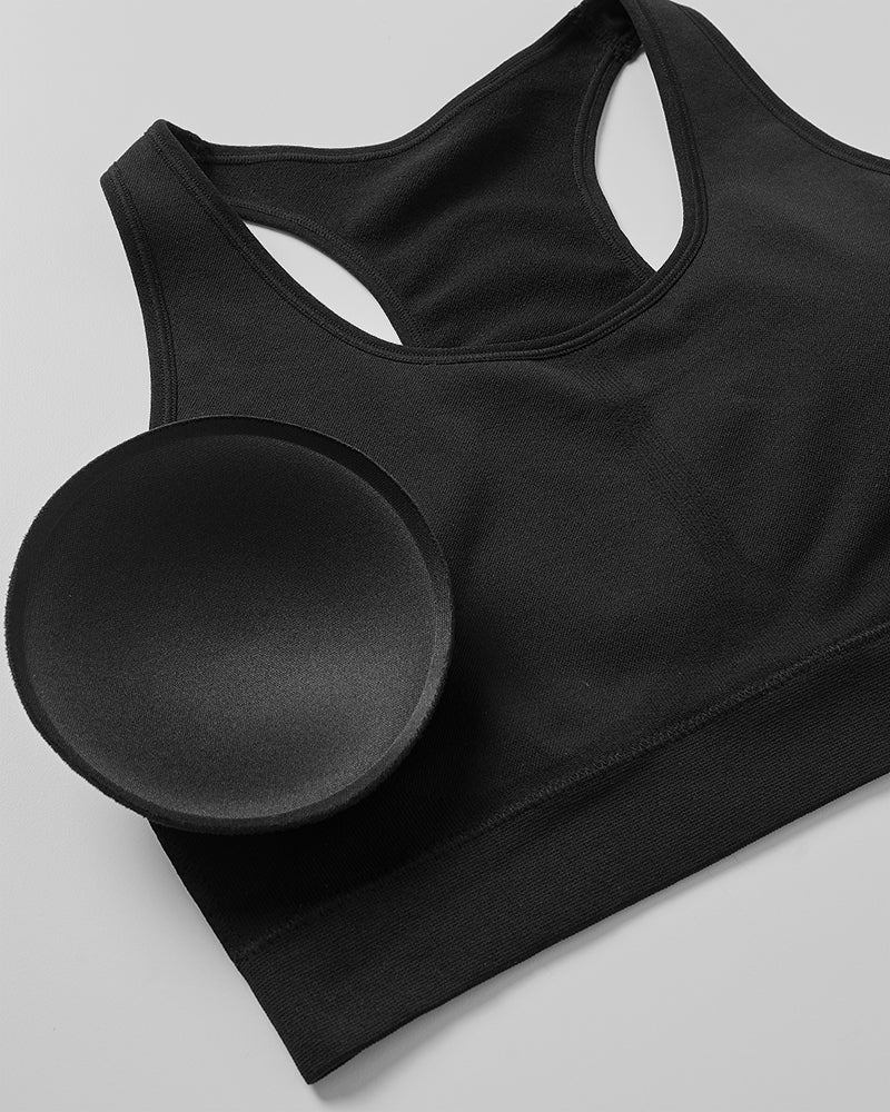 32 Degrees Black _ Women's seamless Racerback sports Bra {bottom}{right}