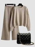 Luxe Knit Set with Strap Chain Bag
