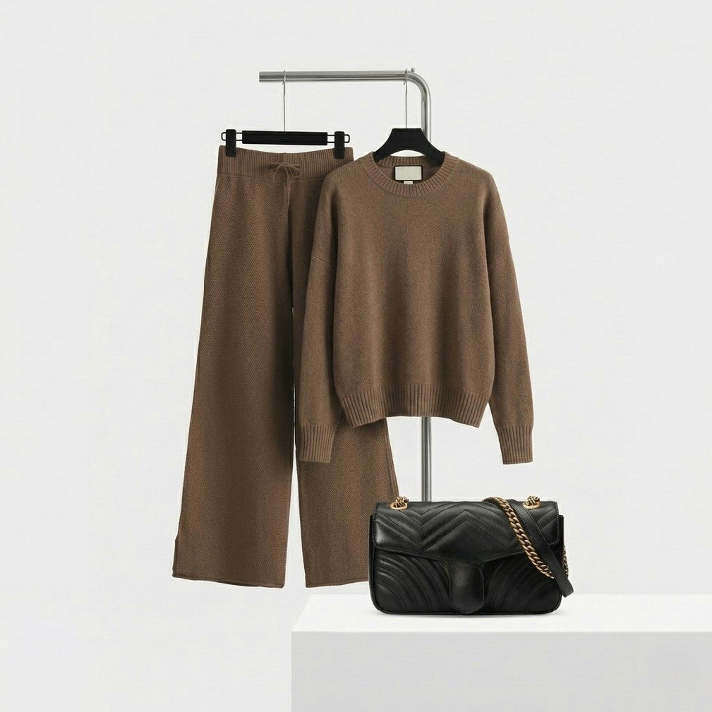 Cozy Luxe Knit Ensemble & Chain Bag